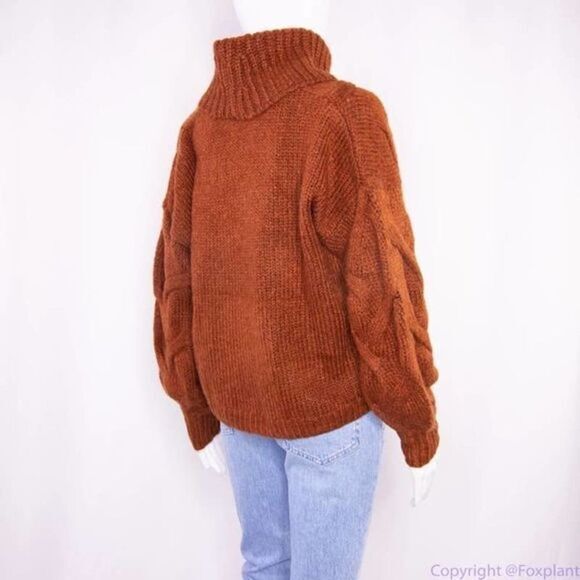NEW‎ Madewell Somervell Modern Cable Turtleneck Sweater, size XXS - Picture 5 of 16